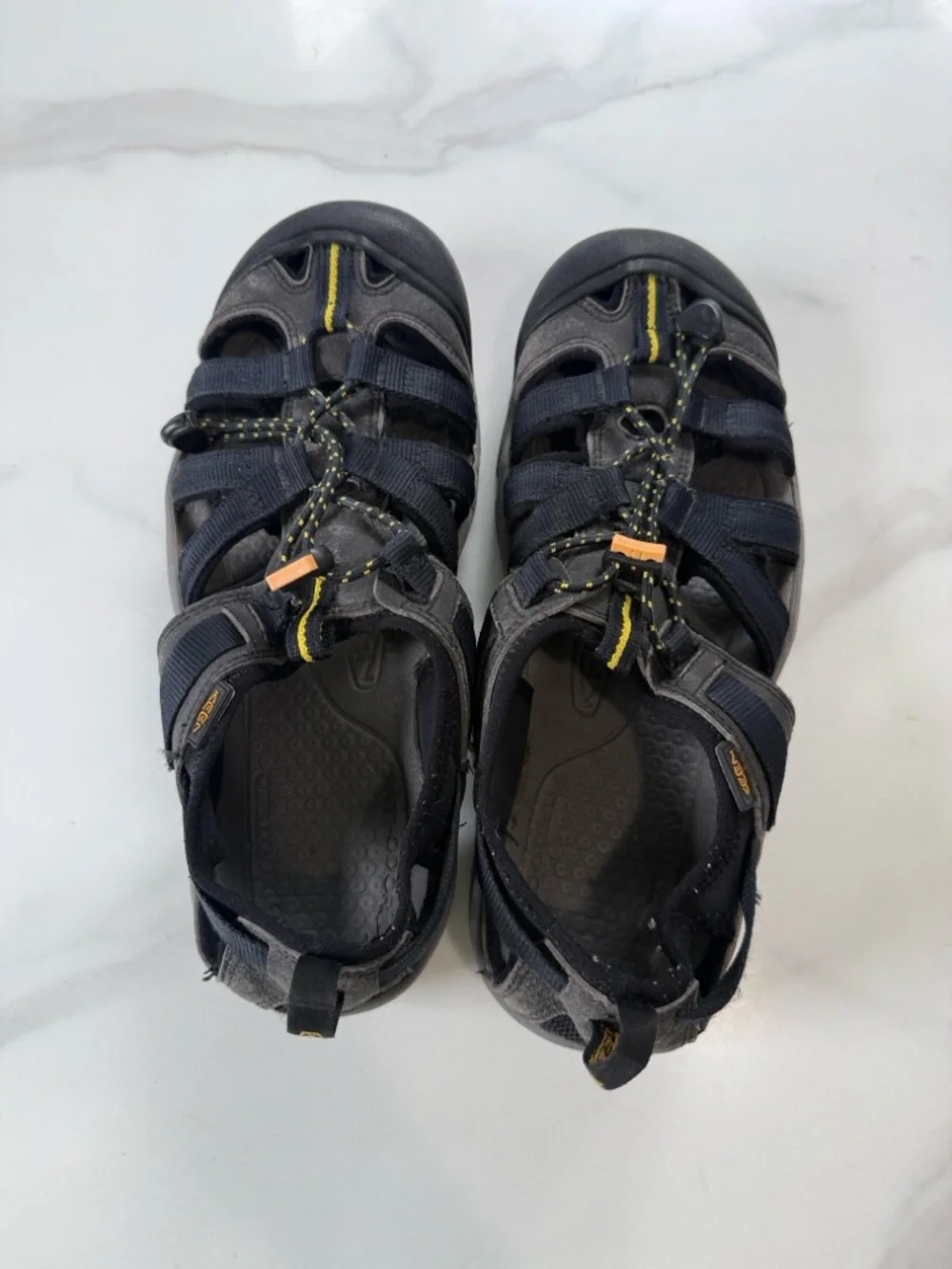 Keen Black with Orange Tread Outdoor Sandals